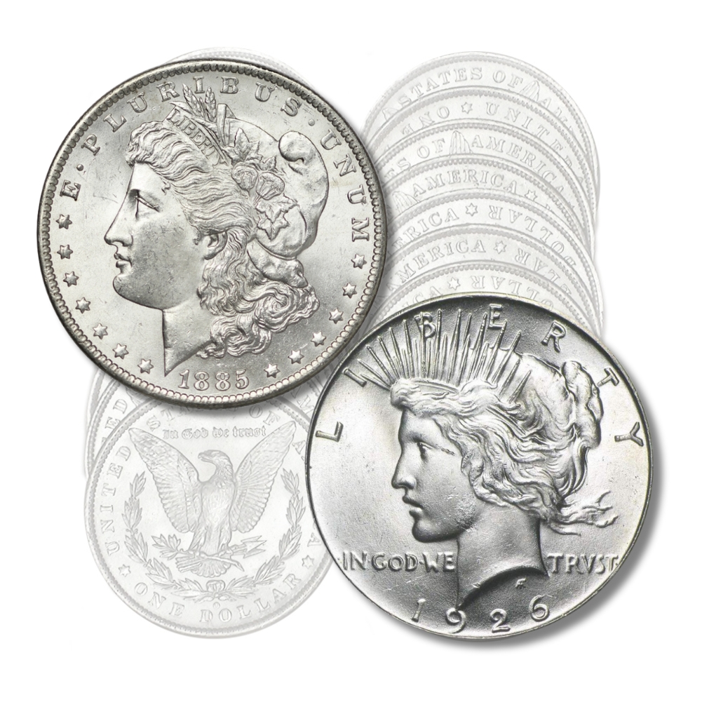 CIRCULATED & BU MORGAN/PEACE DOLLARS AND ROLLS