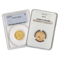 $5 Indian MS63 (Random Year) Obverse